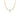 Yellow Gold Necklace with seven Diamond-lined, Rhodium plated rays spaced out along it, Medium