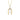 Yellow Gold Necklace with horseshoe shaped pendant and Diamond lined, Rhodium Plated accents, Large